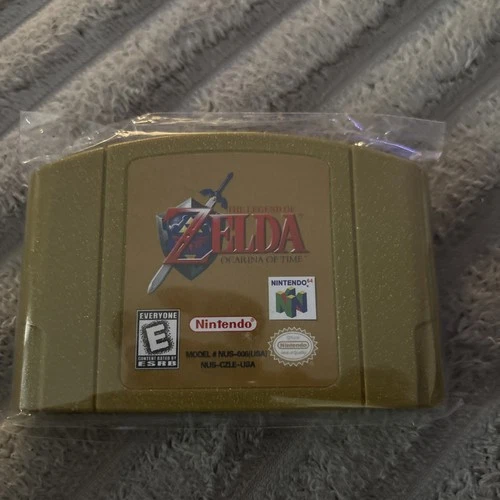 The Legend Of Zelda Ocarina of Time N64 Gold Collectors Edition *reproduction *
