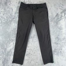 Lululemon Men  s Slim Fit Pants Black Size 33 X 30 Flat Front Chino Performance