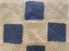 One Crocheted Granny Square Baby Blanket NEW 40  x30  984