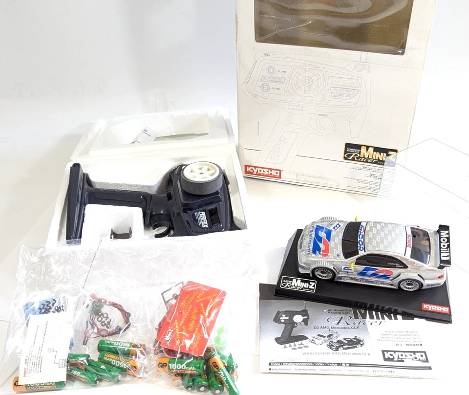 Radiocontrol Kyosho Mini-Z Racer D2 AMG Mercedes CLK RC listo Japón CAJA DE DAÑOS Foto 4 de 4