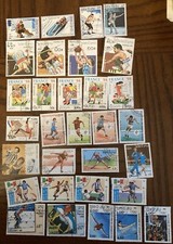 Laos 31 gebrauchte Sportmarken (Lot WTR1246)