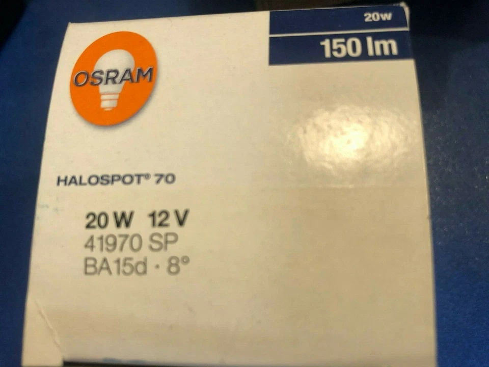 OSRAM/RADIUM HALOSPOT 70 B15d 12V 20W/50W HALOGEN SPOT FLOOD 41990 41970 41980 - Bild 2 von 4