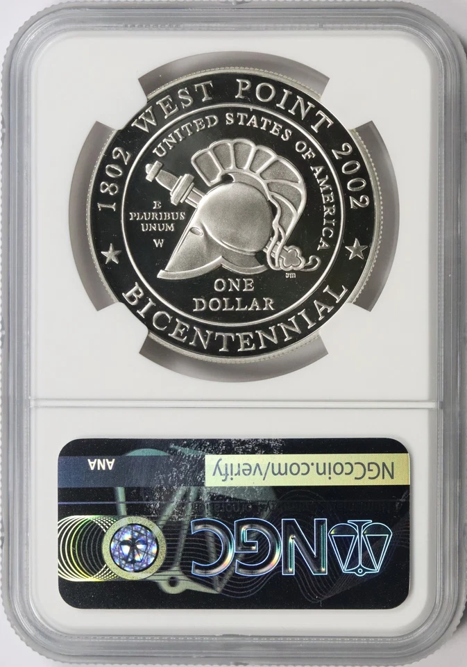 2002-W $1 West Point Commemorative Silver Dollar NGC PF69 Ultra Cameo - Image 2 of 2