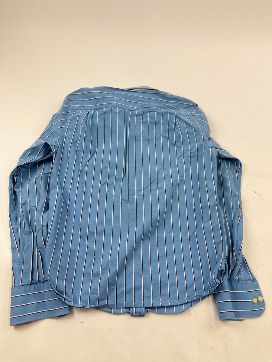Ruehl No 925 Shirt Mens Medium Blue Striped Classic Fit Long