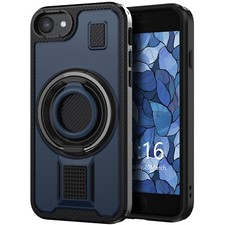 Shockproof Double-Ring Kickstand Case Cover For Apple iPhone 6 6s 7 8 4.7" Blue