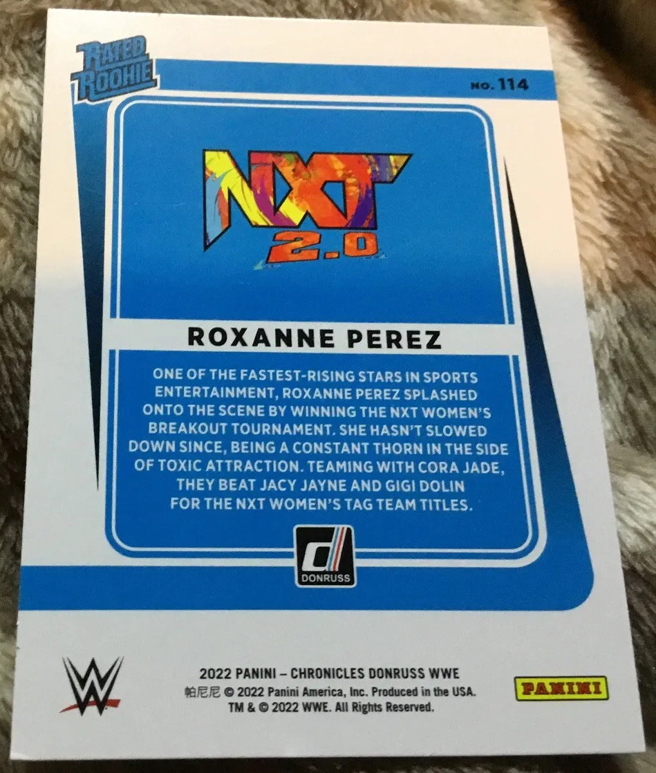 2022 Panini Chronicles Donruss WWE ROXANNE PEREZ #114 Rated Rookie