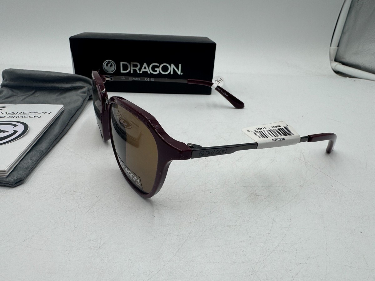 Dragon Fallon Sunglasses - Shiny Oxblood Frame w/ Lumalens Brown - NEW IN BOX FALLON - Shiny Oxblood with Lumalens Brown Lens DR106S-206  main image 2