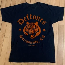 Deftones Tiger Sacramento California Unisex Black Cotton T-shirt, Size S-5XL