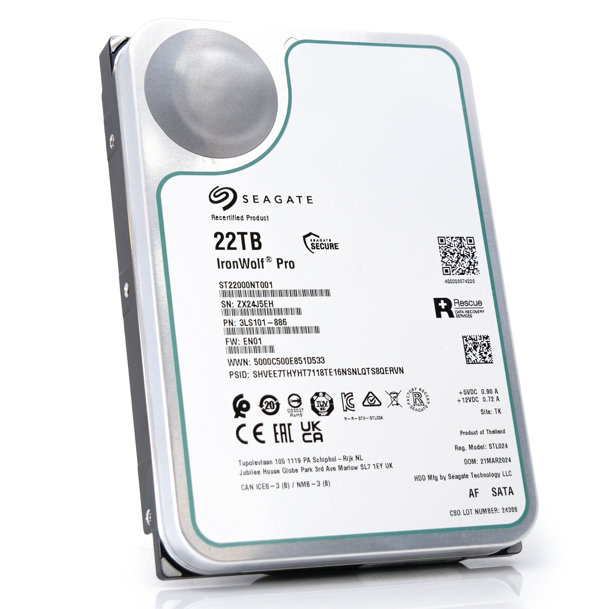 新品　Seagate IronWolf Pro 22TB HDD 7200RPM Seagate Ironwolf Pro 22TB SATA 7200RPM 3.5