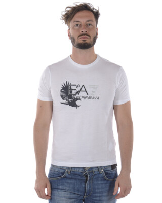 Emporio Armani EA7 T-Shirt Sweatshirt Man White 3ZPT46PJM9Z 1100 Sz L MAKE OFFER
