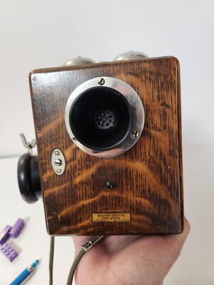 Antique 1912 Western Electric Inter Phone Tiny Chrome Bakelite