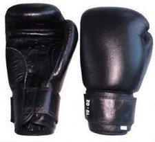 Boxhandschuhe Echtleder 6-16oz schwarz Boxhandschuh Boxing-Handschuhe