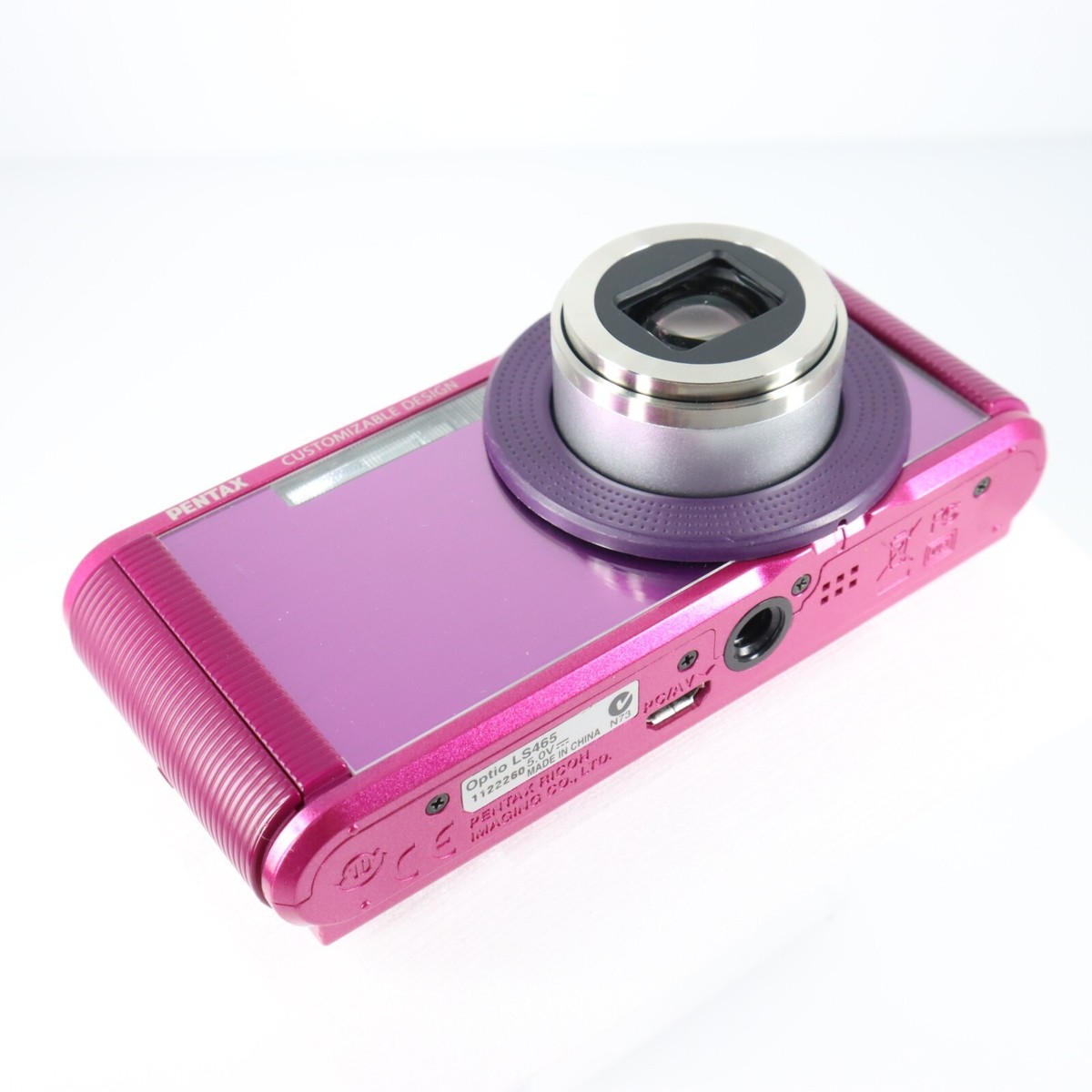 N. Mint] PENTAX Optio LS465 Ruby Pink Compact Digital Camera from