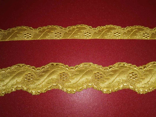 16th century antique French metallic gold gallon trim- 2,5 and 4cm wide