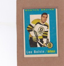 1959-60 TOPPS HOCKEY LEO BOIVIN #26 BRUINS VGEX *A28012