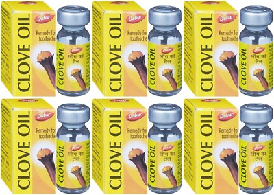 Dabur Clove Oil (6 x 2ml) Herbal Ayurvedic Toothache Wellness
