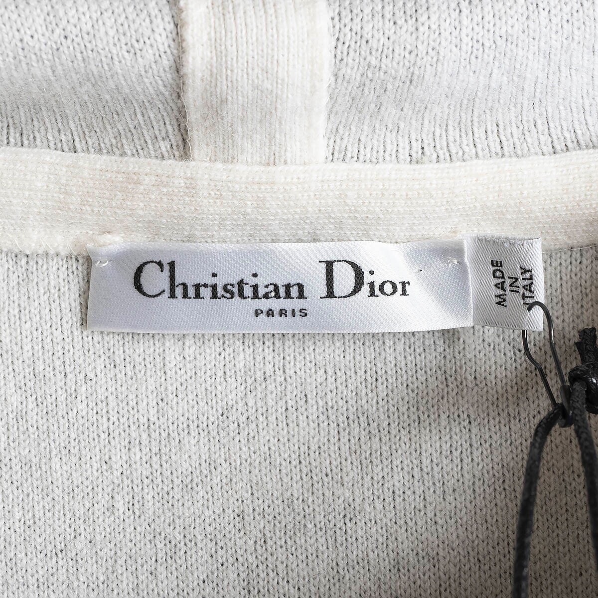 67943 auth CHRISTIAN DIOR black cashmere J'ADIOR 8 HOODED Sweater