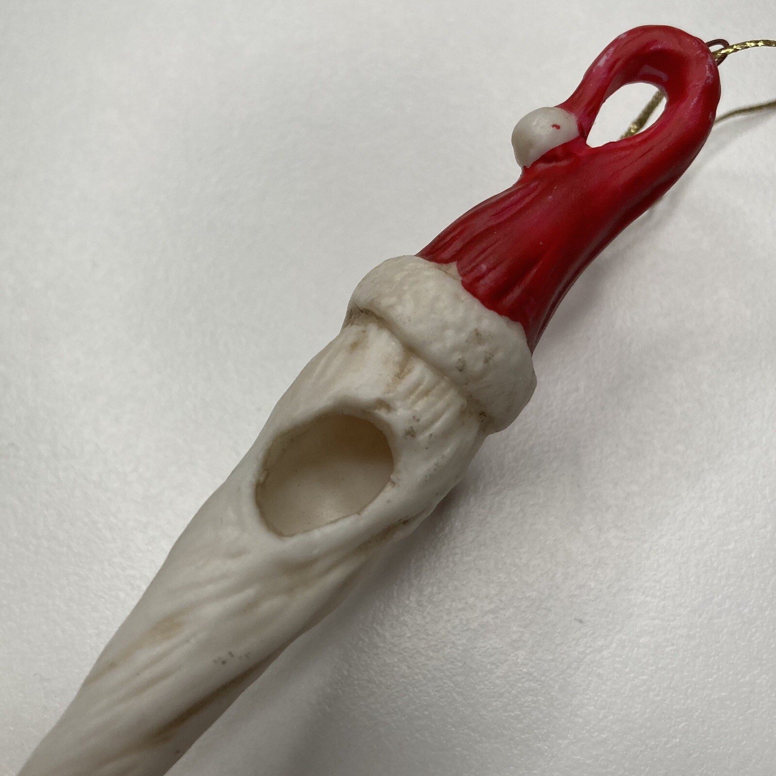 Two Vintage Ceramic Icicle Santa Claus Christmas Holiday Ornaments eBay