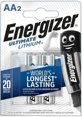 Energizer 2er Ultimate Lithium AA L91 Batterie 1,5V 3000mAh E301535204 Blister