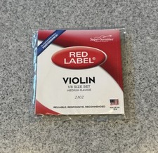 Super Sensitive Red label 1/8 Size Set of Violin strings, Medium Gauge New