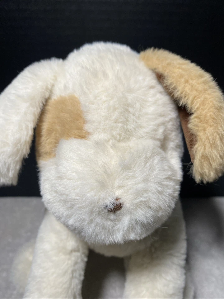 Bunnies by the Bay Puppy Dog Skipit Plush Baby Lovey 11" Beige Cream Tan Spots - Image 2 of 4