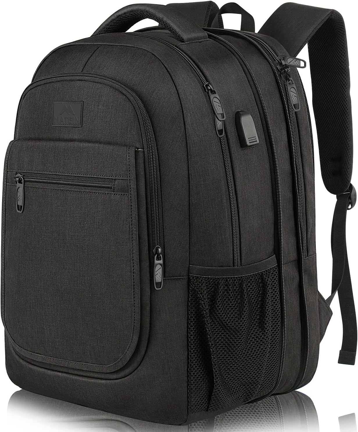 Expandable Travel Backpack for Men with USB Charging Port & Anti-Theft Design-image
