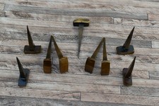 9p Vtg Wrought Iron Blacksmith Door Gate Hammered Stipple Bronze Painted Nail