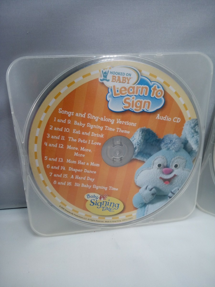 Hooked On Baby Learn To Sign Baby Signing Time Audio CD, and DVD 1