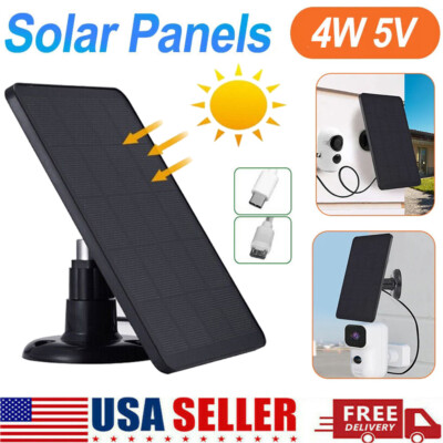 4W 5V Solar Panel for USB Power CCTV Camera Security Cam Battery Charger Outdoor