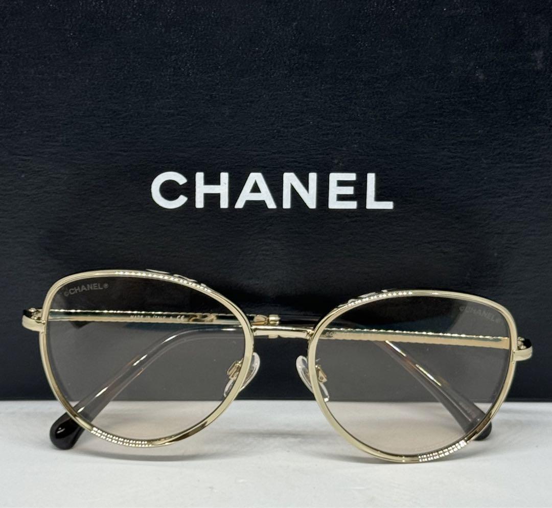 Chanel Women Sunglasses Chain Design 2182-S Gold Frame