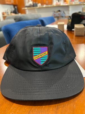 Undefeated UNDFTD 5-Panel Hat Cap One Size Black Nylon Logo Crest Shield