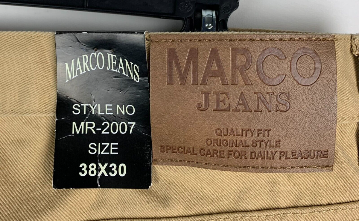 Marco Jeans Selected Dark Khaki Straight Leg Zip 5-Pocket Size