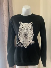 Hampson Lange Black & White OWL Sweatshirt - Medium