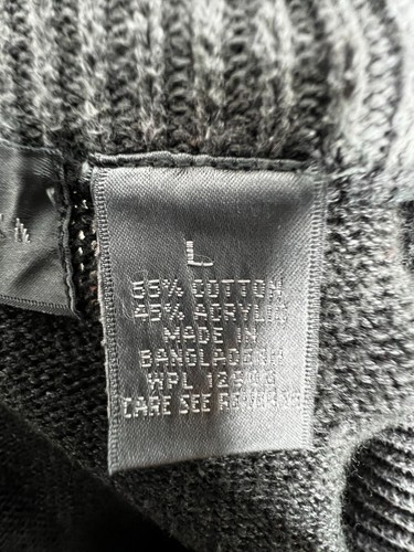 Oscar De La Renta Mens Large Gray Cotton Knit Full Zip Sweater Cardigan Jacket L - Picture 17 of 20