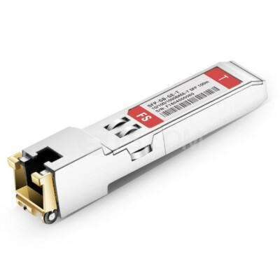 FS SFP-GB-GE-T 10/100/1000BASE-T Active Copper 100m RJ45 Transceiver Module C:5