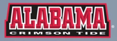 ALABAMA CRIMSON TIDE FATHEAD 25'' x 8'' NCAA Official Wall Graphic Decal
