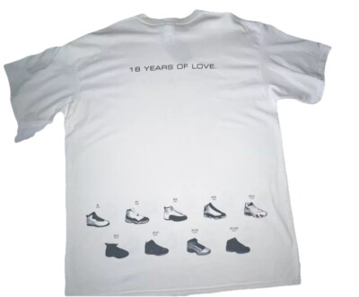 VINTAGE NIKE AIR JORDAN 18 YEARS OF LOVE SHIRT NEW 2003 XL NEW NWT