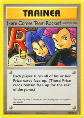 Here Comes Team Rocket 113/108 XY Evolutions SECRET RARE PERFECT
