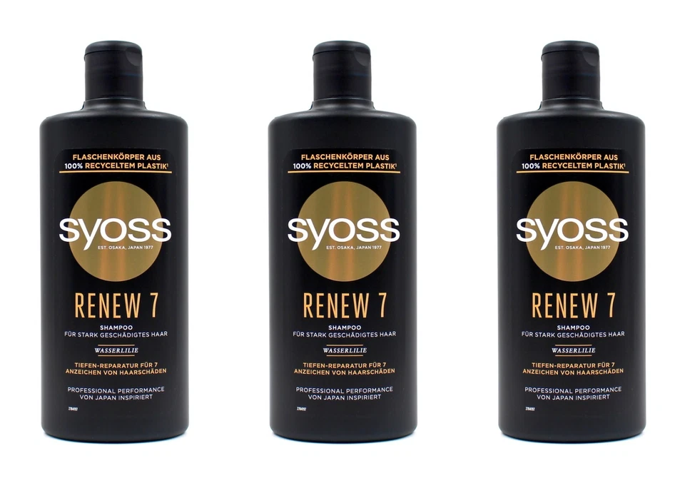 Syoss Renew 7 Shampoo für stark geschädigtes Haar , 3x440ml EAN4015100336825
