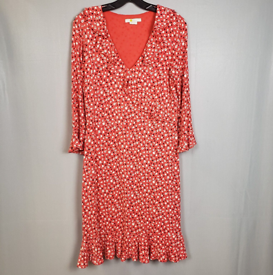 open lace back dress Florence Linen Blend Dress-Orange, Ornamental Garden