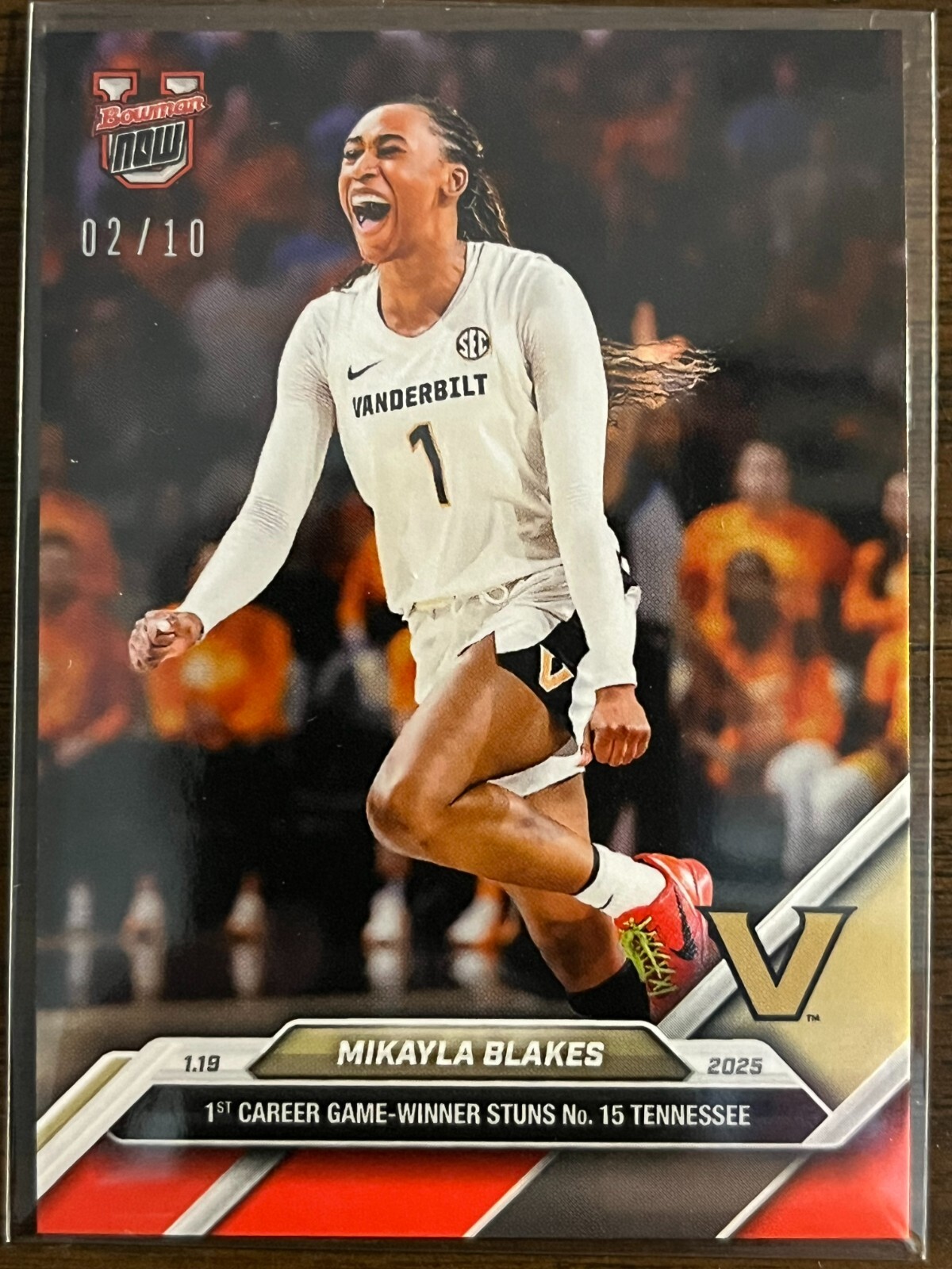 2024-25 Topps Bowman U Now NCAA #50 Mikayla Blakes Vanderbilt RED 02/10