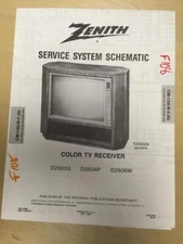 Zenith Service Manual Schematic for the D2502G D2504P D2506W TV Receiver    mp