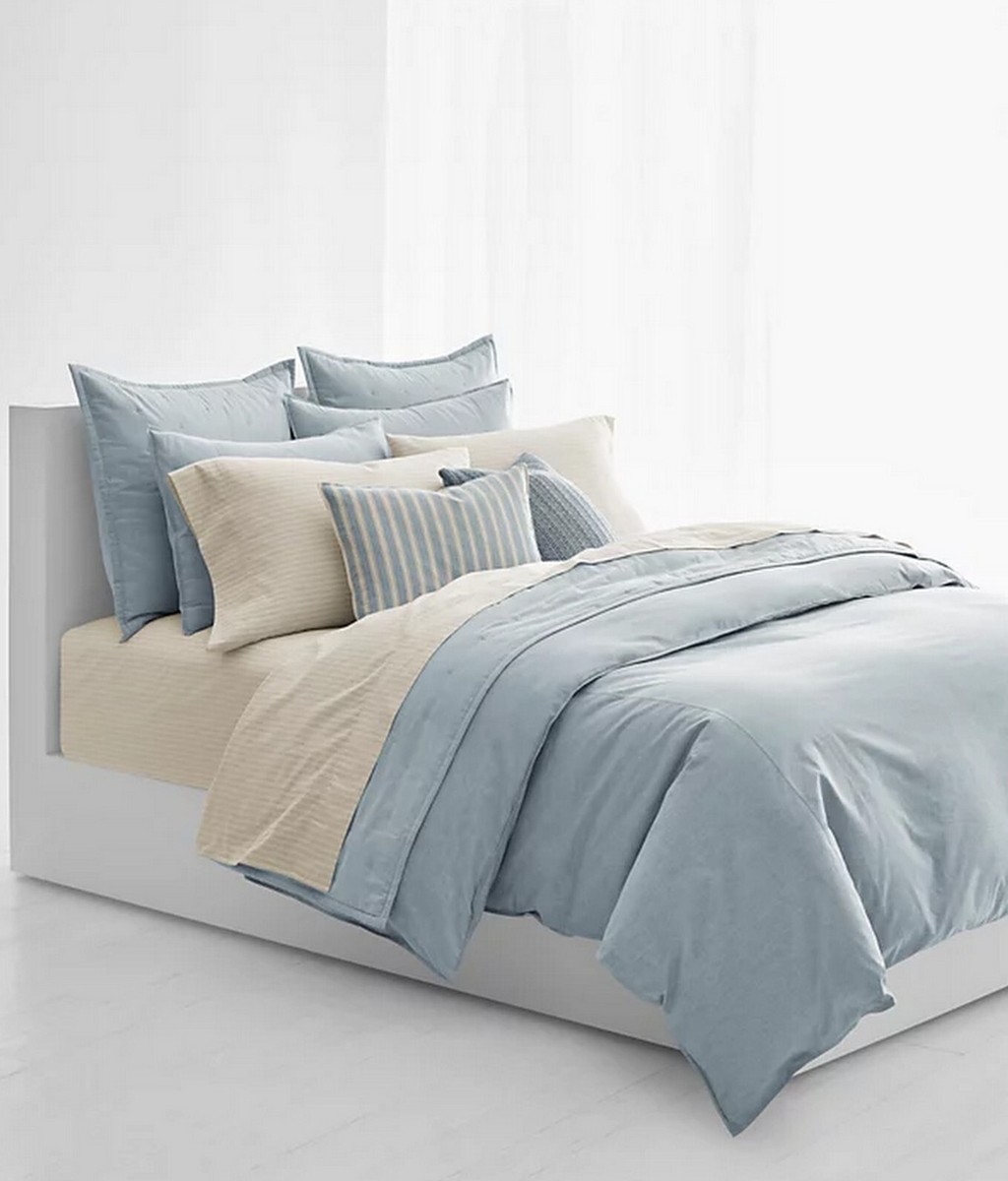 Ralph Lauren Home Graydon Melange Full/ Queen Comforter Chambray