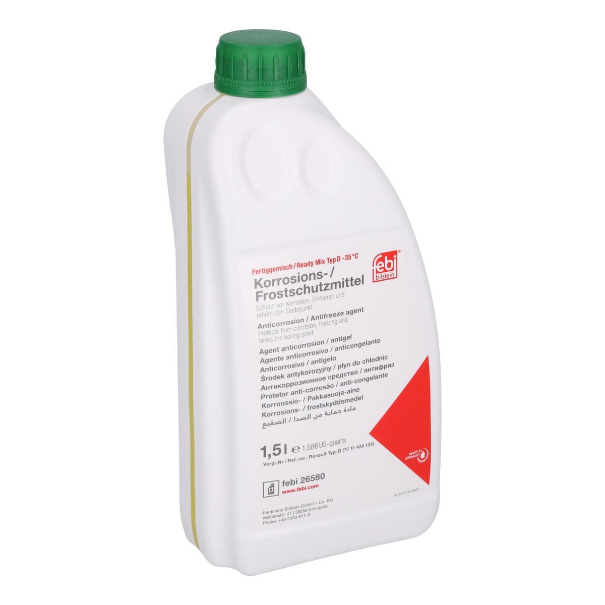 Febi 26580 Antifreeze 1.5 Litres Fits Renault 7711001142  