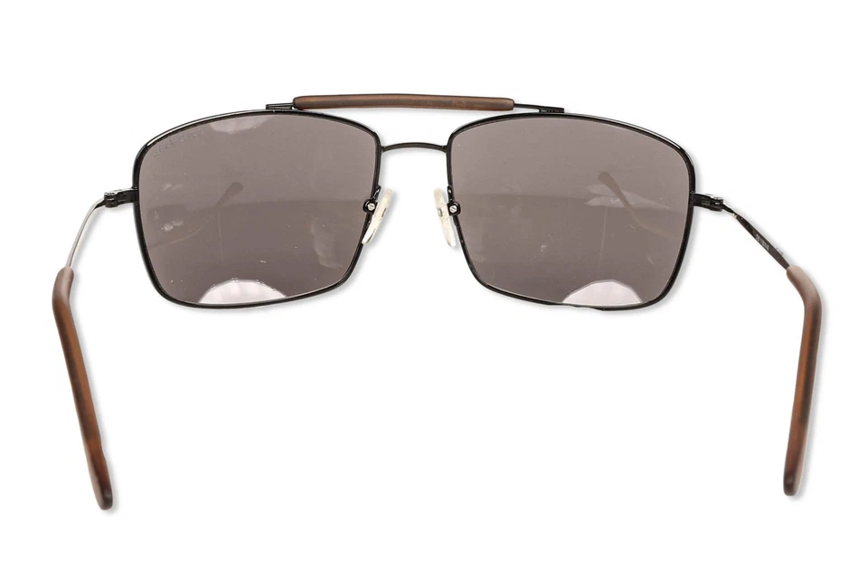 Gafas de sol rectangulares negras brillantes 58 mm Cole Haan para hombre C 7051 11 Foto 4 de 4