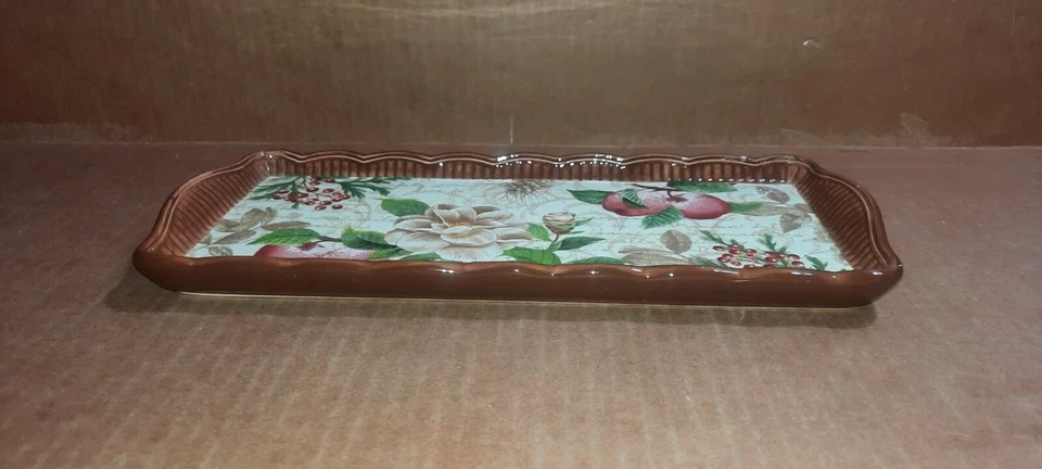 Bandeja Larga Rectángulo Yankee Candle 2012 Larga Camelia Foto 2 de 4