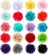Leinuosen 20 Pcs Flower for Dog Collar Pet Collar Flowers Charms Multi Color Bow