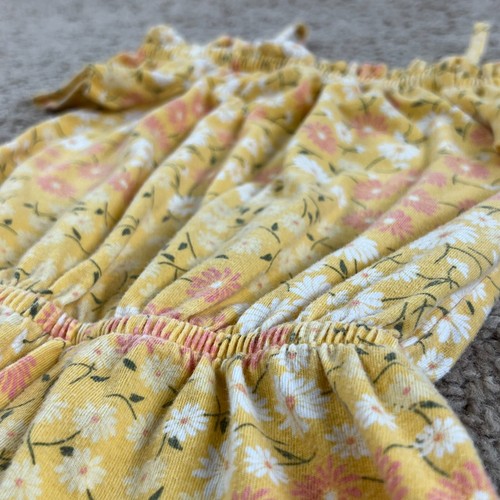 CHILDREN'S PLACE Yellow Floral Off-the-Shoulder Summer Romper Girl 4T Cinched - Picture 8 of 14
