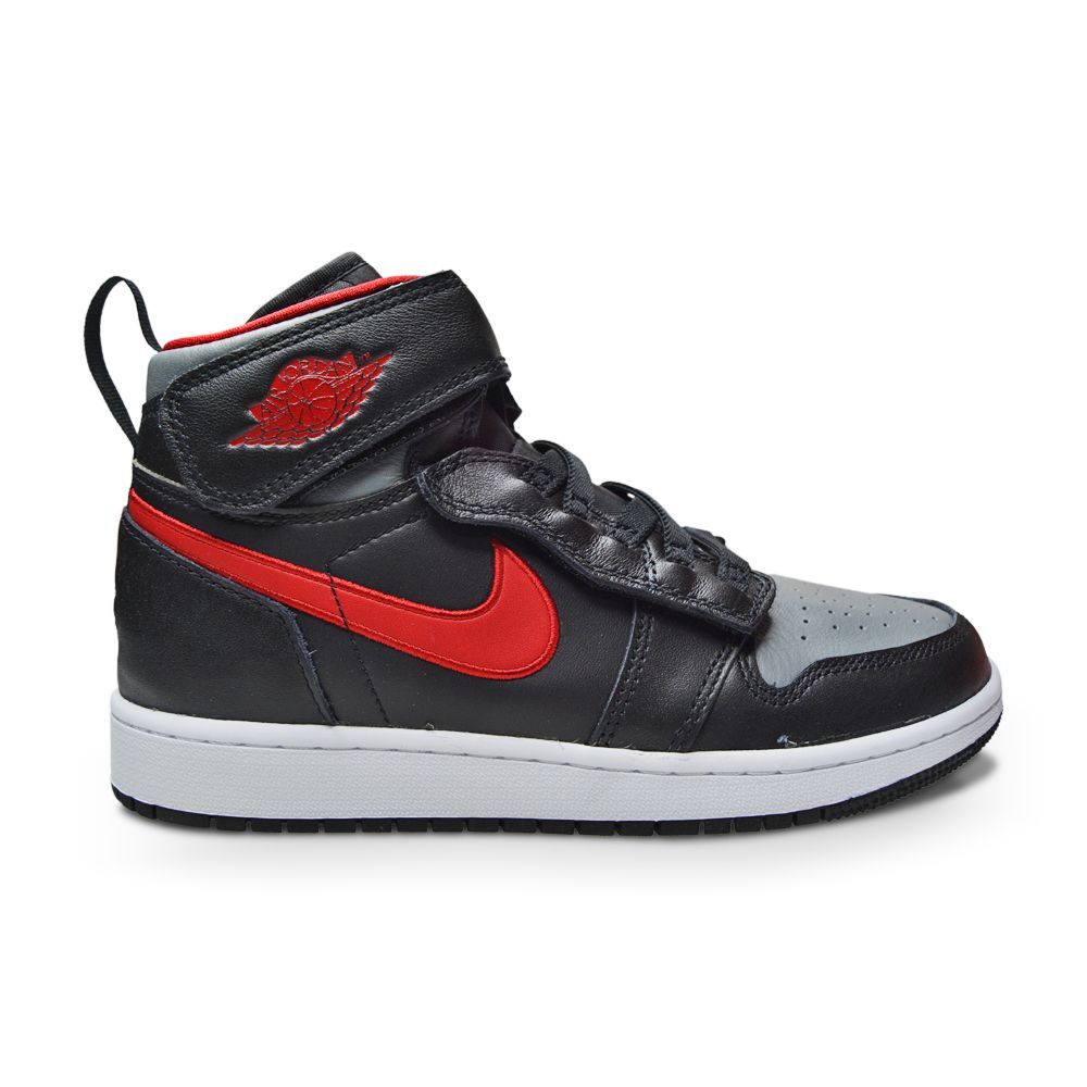 Nike Air Jordan 1 Hi Flyease GS Великобритания 6 ЕС 40 США 7 лет DC7986 006 Черный Спортивный красный Серый