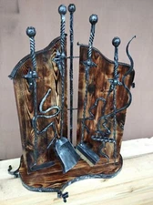 Fireplace Tool Set Accessories Axe Viking